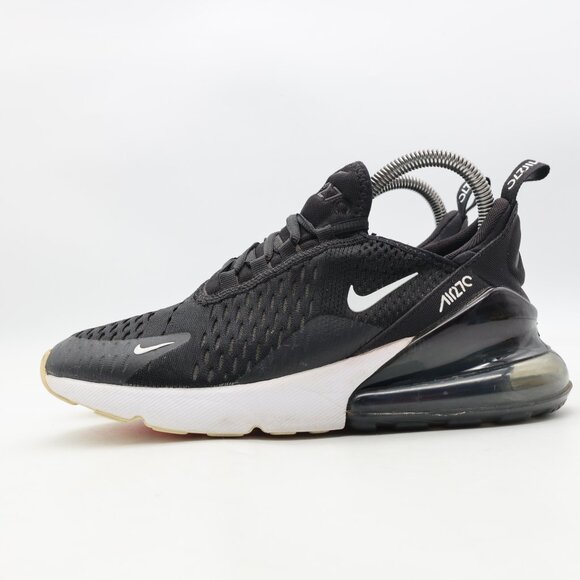 Nike Air Max 270 Black White GS Youth 5.5 Women's 7 Running Sneakers 943345-001 - Picture 4 of 9